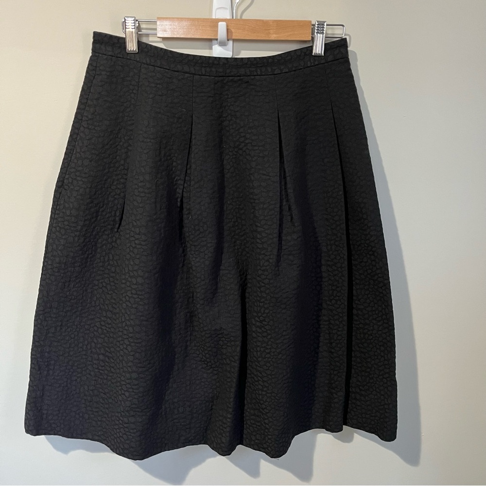 H&M Animal Print Textured Cotton Blend Pleated skirt - Size 10